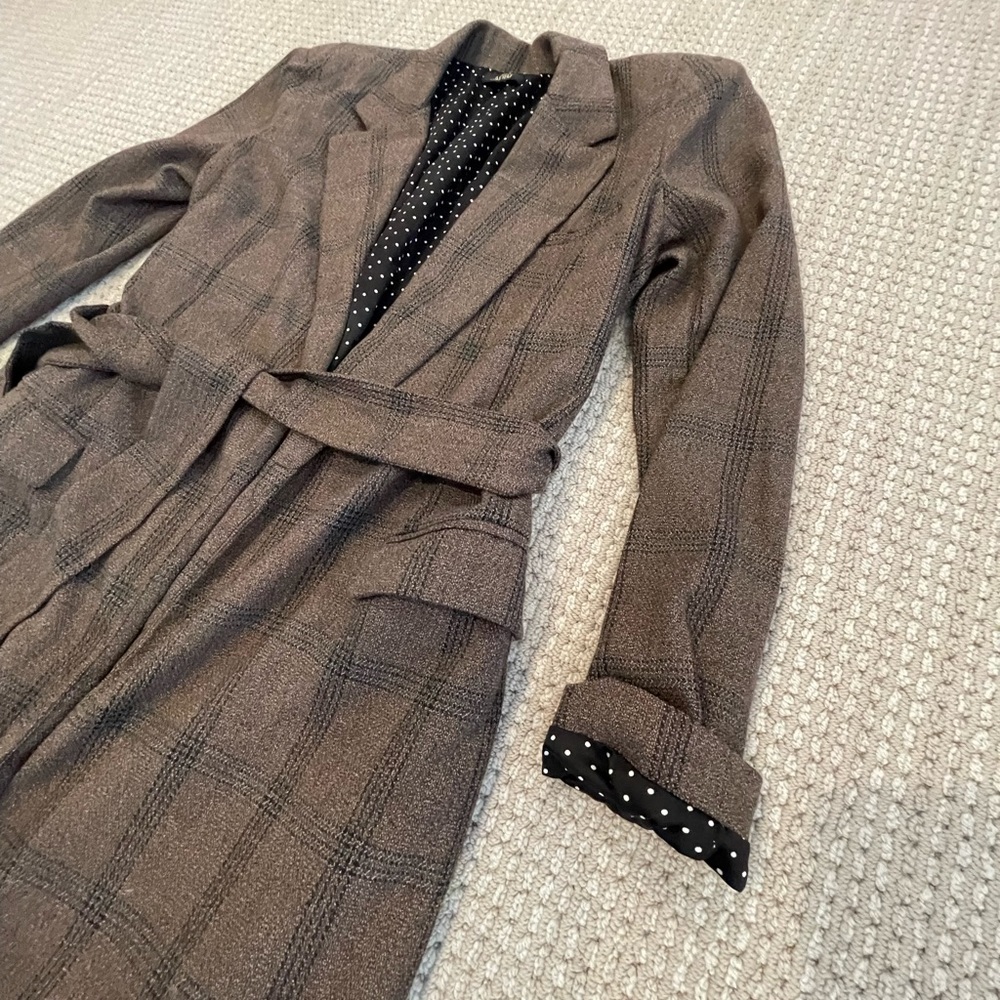 Brown belted blazer